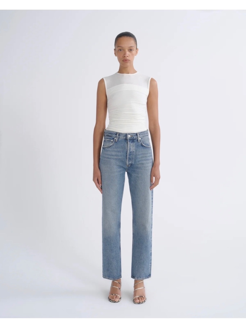 AGOLDE 90s Pinch Waist Navigate High Rise Straight Jeans Size 24